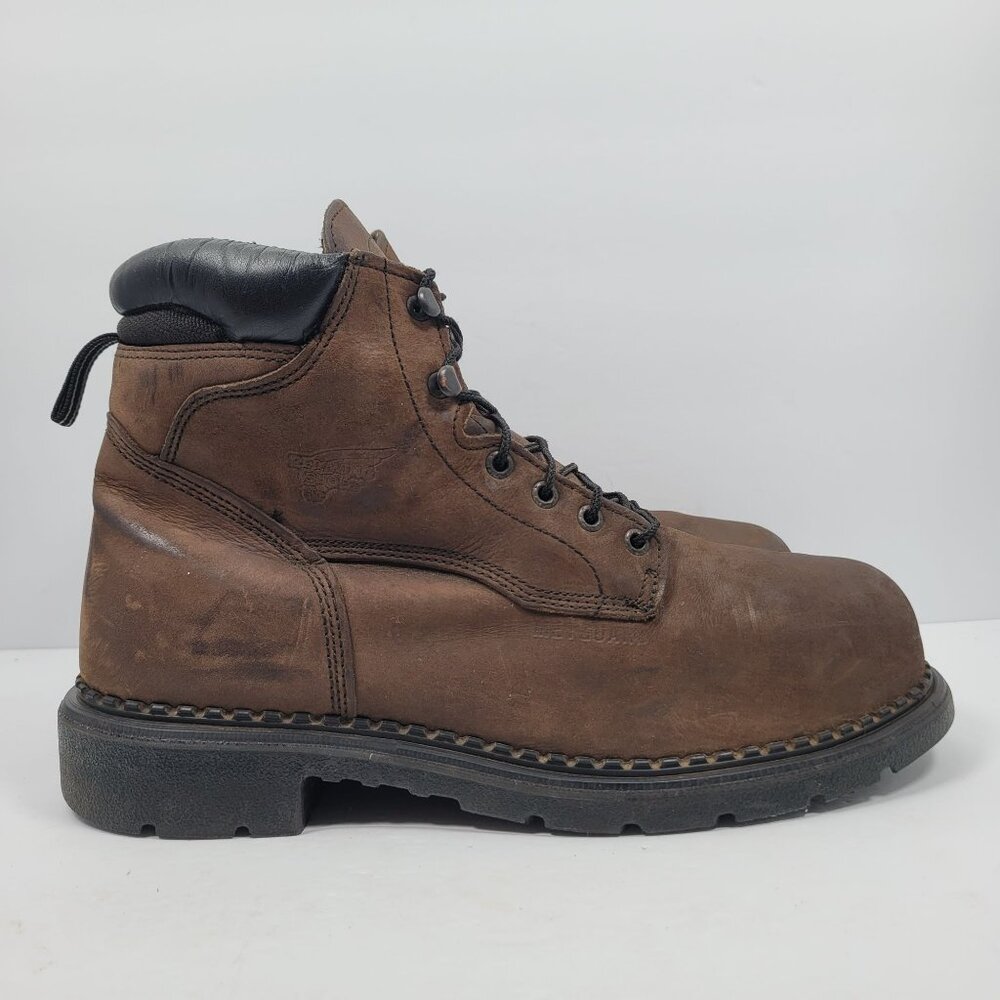 Red Wing Men's Brown Steel Toed Oil Resistant Waterproof Boots 4433 US Size 12